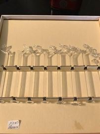 Hand blown horse swizzle sticks by Fielman & Perline Co.