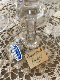 Gorham crystal goblets, never used, hand made, full leaded, Nachtmann W. Germany