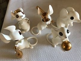 Mouse figurines Fine Bone China Bisque by Freeman