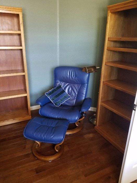 Ekornes Danish Stressless Chair & Ottoman, $500