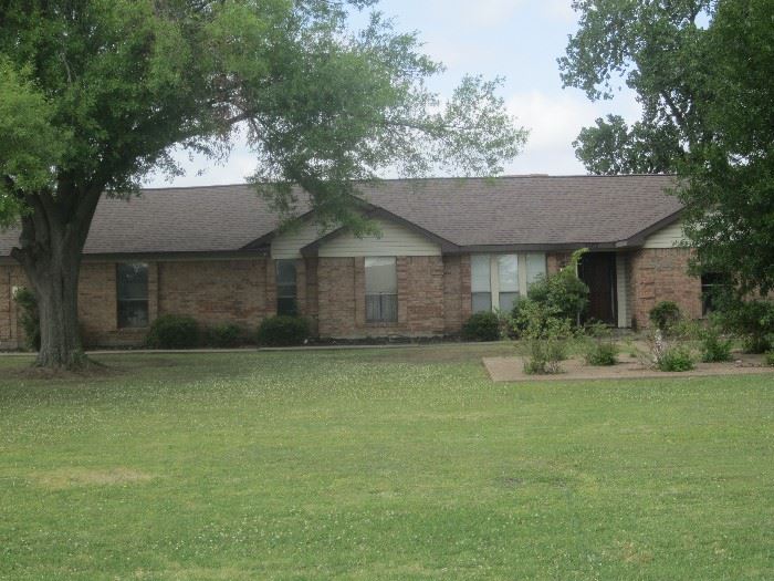Investers welcome!  Home on a one acre lot just around the corner from George Bush Tollway. Piers around entire house with lifetime transferrable warranty. Country living with the conveniences of the city. Bids are being accepted at 972-442-0244
