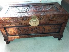 Carved Accent Trunk