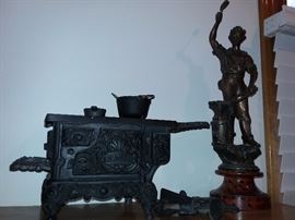 CI Eagle Toy Stove, Blacksmith Statue