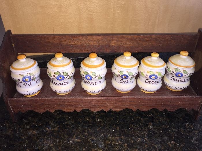 Vintage French spice jars.