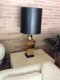 Pair of gold table lamps