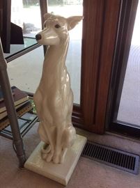 Ceramic dog sculpture
