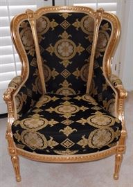 Silik Fine Italian Furniture - Bergere chair, Louis XVI style. 39"high, seat-23"-15". $1,250 each. Comparable retail: $3,787. There are two of these.