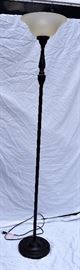 70” Black Metal Floor Lamp W/Plastic Globe