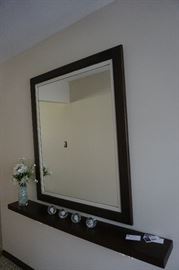 mirror and shelf