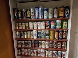 Misc beer cans of all kinds and types - Busch, Schlitz, Miller Lite, others here...