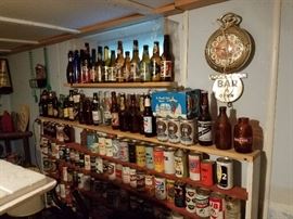 Great bar clock and more vintage beer items - lots of mirrors, signs, and fun advertising pieces - all working and most electric/lit. 
