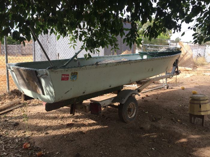 Fishing boat with trailer