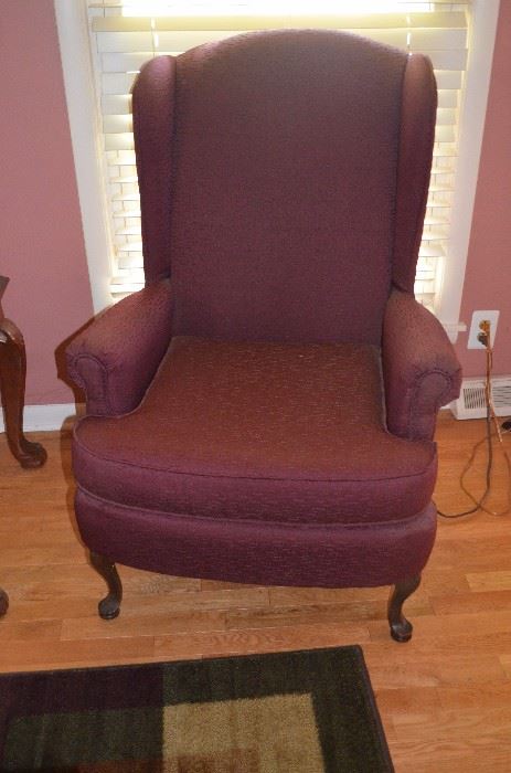 Pair of Wing Back Chair with Queen Anne legs