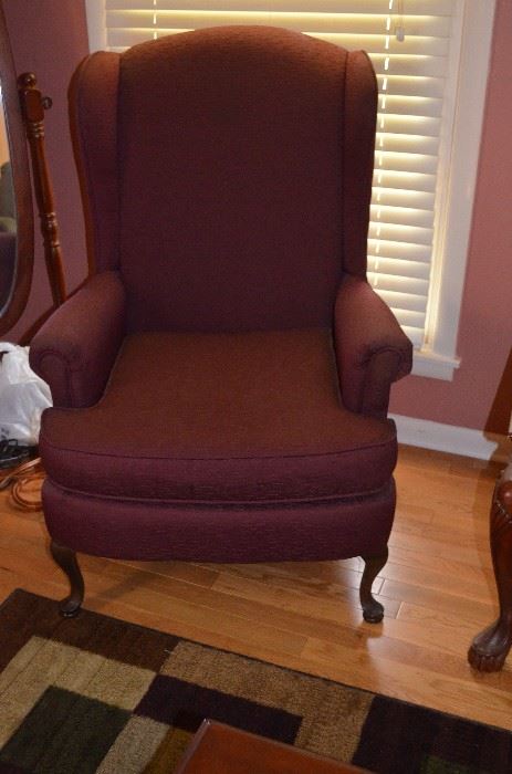 Pair of Wing Back Chair with Queen Anne legs