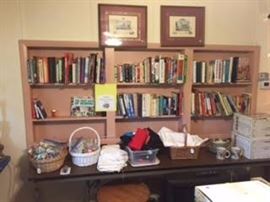 Books, sewing supplies, home decorations, etc.