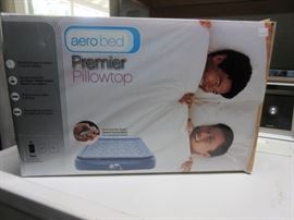 Aerobed Pillowtop Premier blowup bed, queen size.