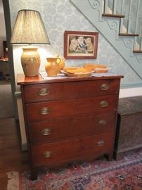 Local walnut inlaid chest of drawers, circa 1830