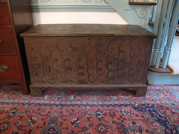 Paint decorated blanket chest, Iredell/Catawba County, circa 1820