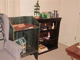 Small painted bucket bench
