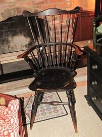 Windsor arm chair in black paint