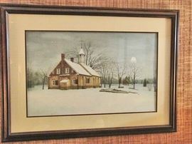 John Furches original painting, Bethabara Church