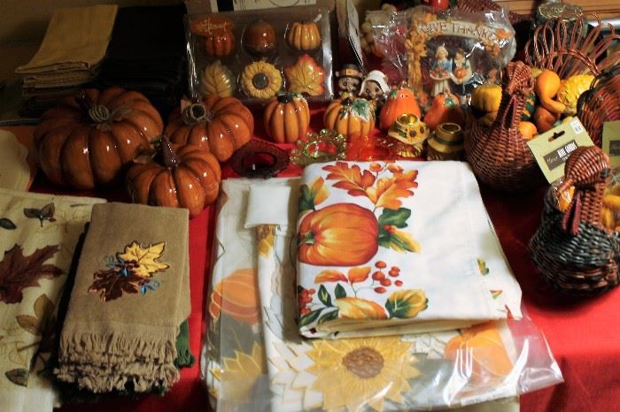 Autumn towels, table linens, new candles & miscellaneous decor
