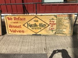 Early Gas Station Advertising Sign 