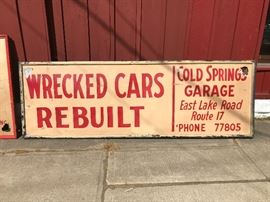 Early Gas Station Advertising Sign 
