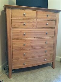 Gentlemen's Dresser 8 drawers 45" W x 22" Deep. 54" Tall