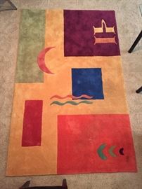Accent Rug with Bright fun colors 