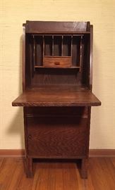 Vintage Narrow Drop-front Secretary
