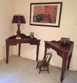 Two Corner Tables, Child Chair