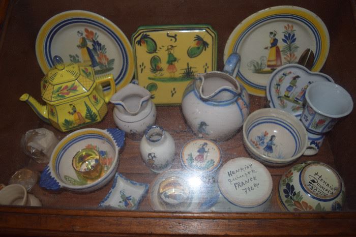 Henriot Quimper France porcelain collection