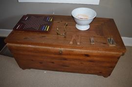 individually paneled cedar hope chest, Chinese checkers