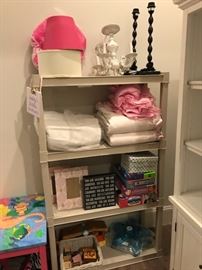 Girls decor items and window treatments