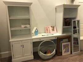 Desk with storage and bookcases