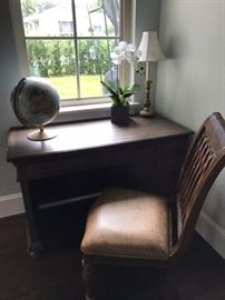 Dark wood desk