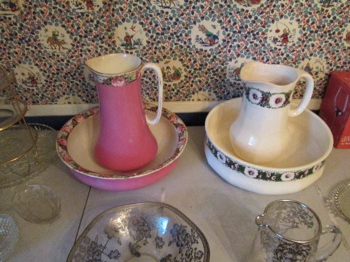 German Bowl and Pitcher sets