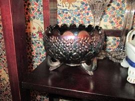 Fenton Carnival glass dish