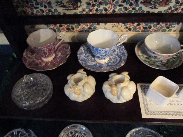 Teacups & Lenox candle holders