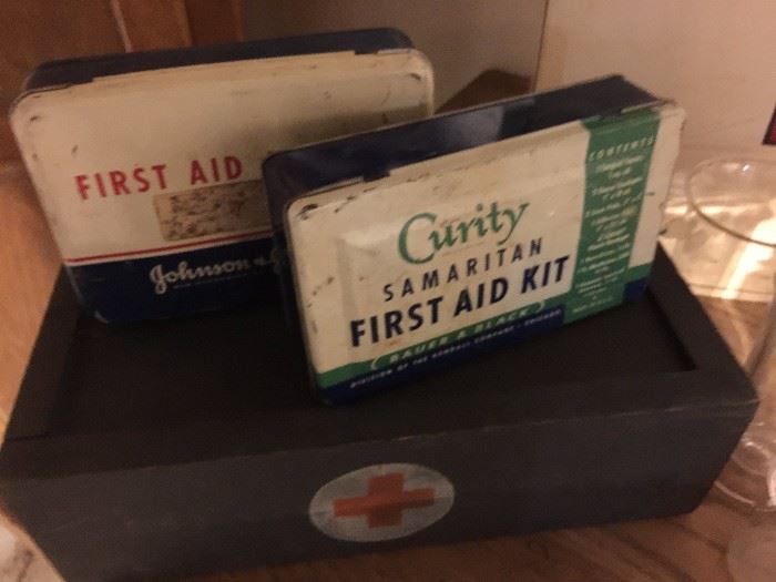 Vintage first aid kits