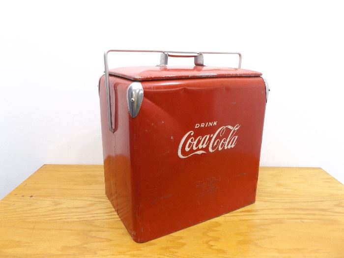 Vintage 1950's Metal Coca-Cola Cooler
