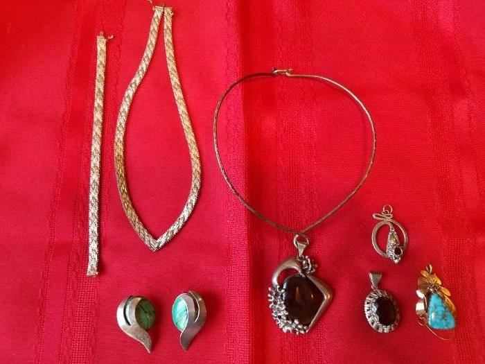 Sterling and 925 Silver necklaces, earrings and pendants. 