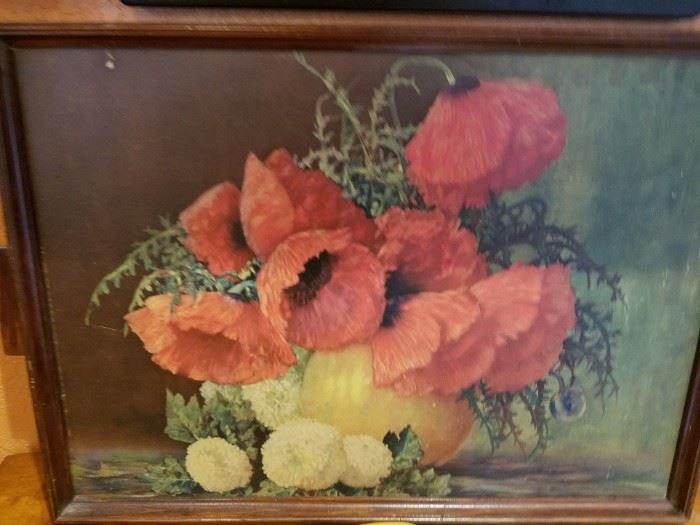 Vintage Floral Tray