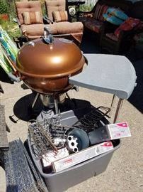 Never used Weber Charcoal Grill with accessories. 