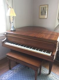 Halett and Davis baby grand piano