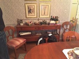 Buffet and table and chairs will seperate