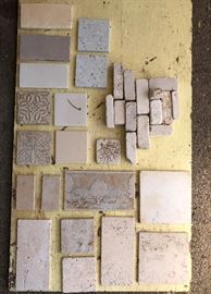Various quantities limestone and other types tile