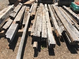 Oak barnwood structural timbers, midwestern US, mid-1800's