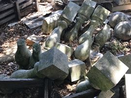 Pompeii, broken limestone baluster elements